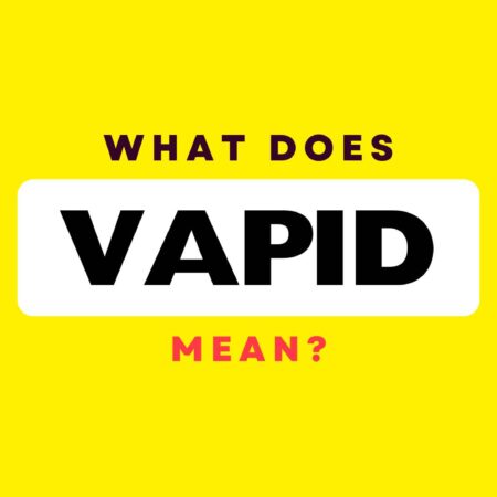 What Does Vapid Mean
